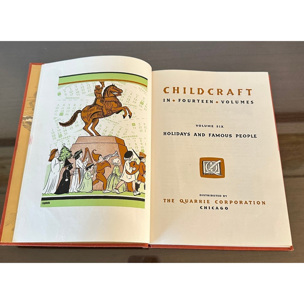 1947 Childcraft Vol 6 Holidays & Famous People Quarrie Corp Hardcover Halloween - Picture 4 of 7